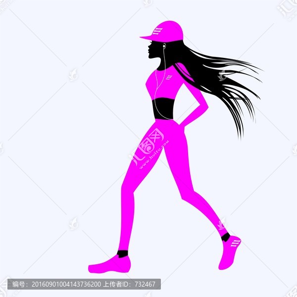 運(yùn)動(dòng)女孩插畫