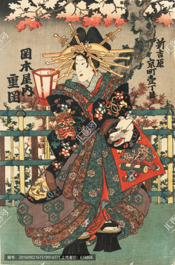 日本和服美女浮世绘,画廊品质