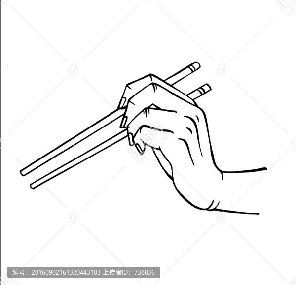 拿筷子的手