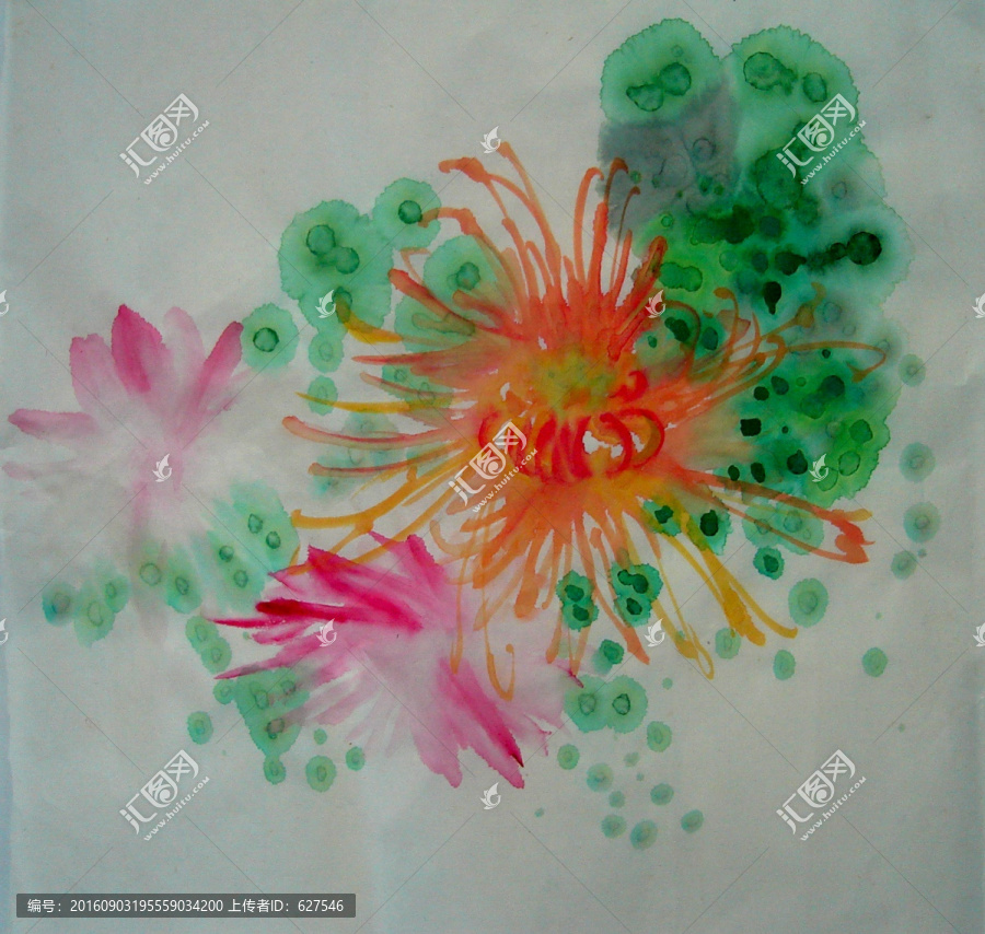 手繪菊花