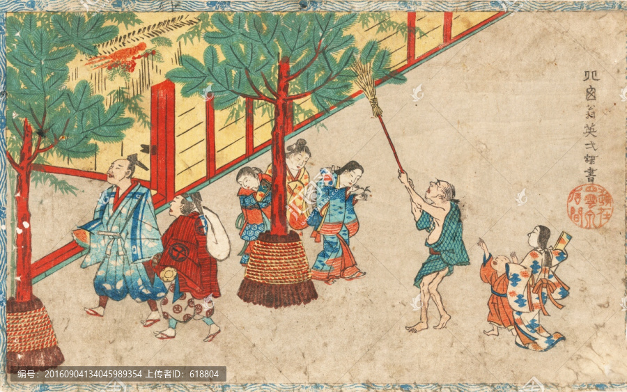 鄉(xiāng)村田園日本繪畫,畫廊專用
