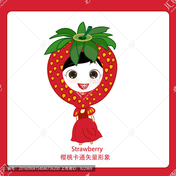 卡通草莓,可愛草莓,可愛水果