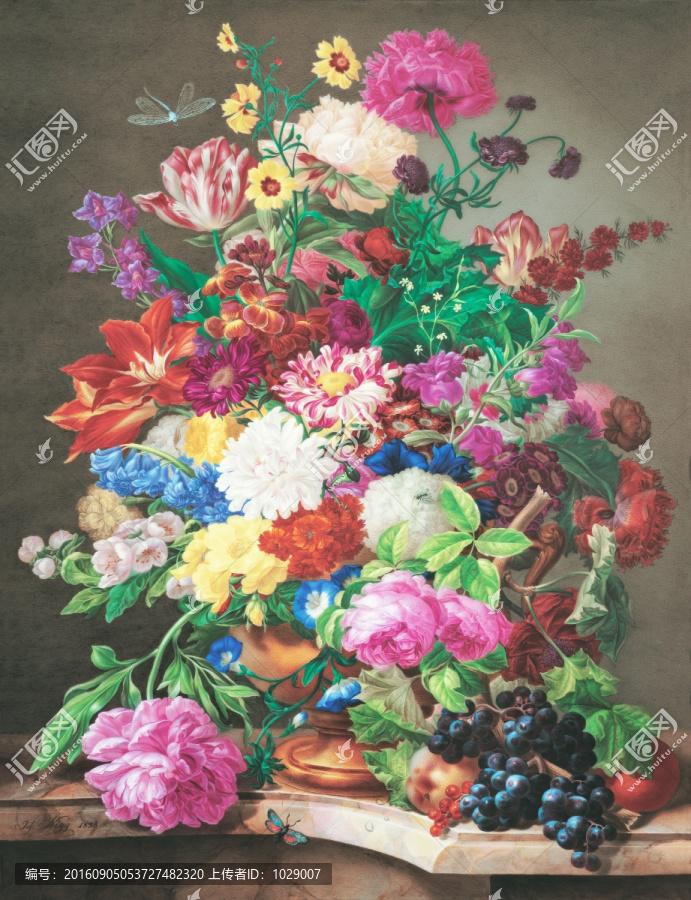 高清花卉靜物油畫