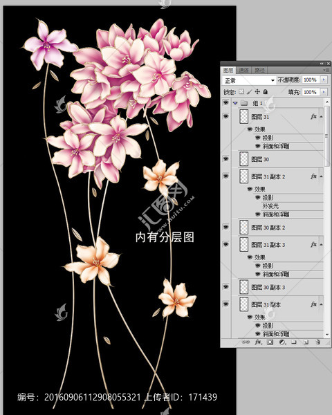 小花,內(nèi)有分層圖