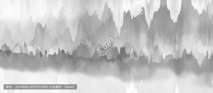 水墨裝飾畫,合層