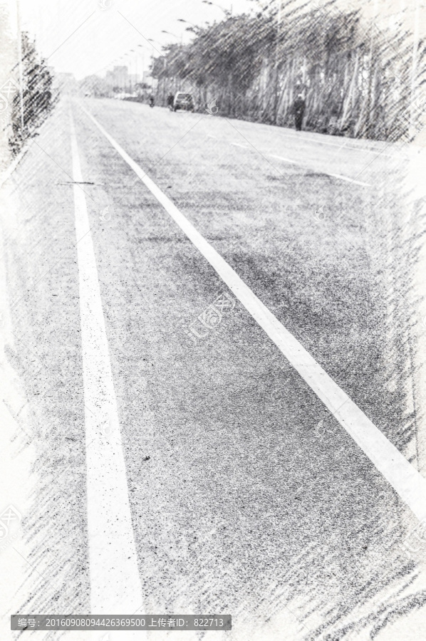 馬路,素描