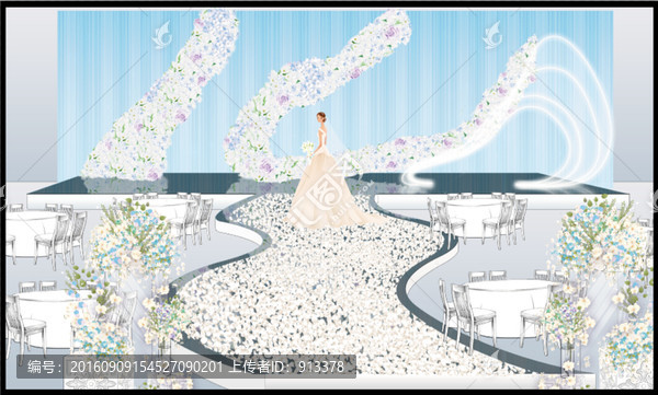 婚禮主舞臺(tái)效果圖