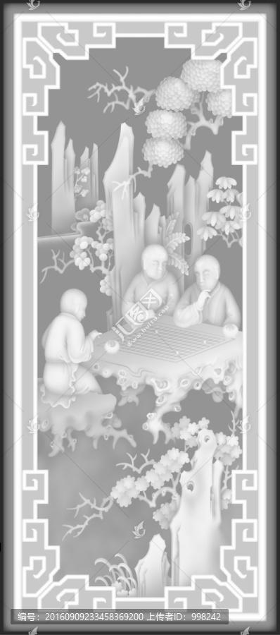 琴棋書畫琴灰度圖
