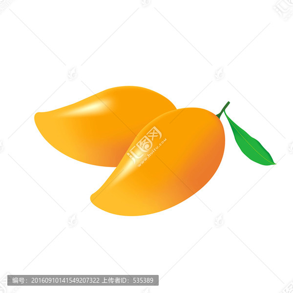 新鮮芒果矢量圖