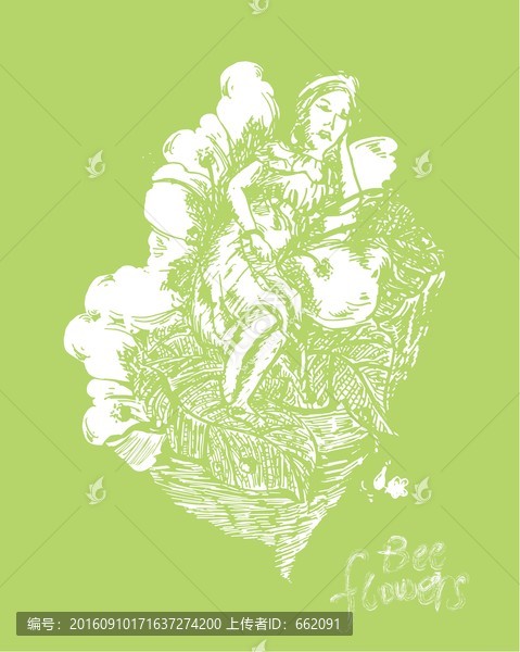 蜂蜜花化妝品包裝插圖