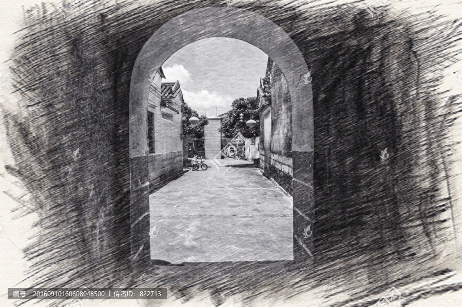 古建筑素描