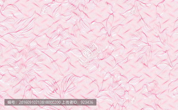 吉祥花紋防偽浮雕