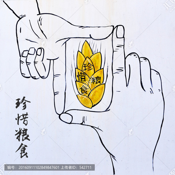 美麗鄉(xiāng)村墻畫,珍惜糧食