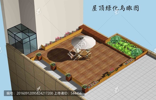 屋頂綠化鳥瞰圖