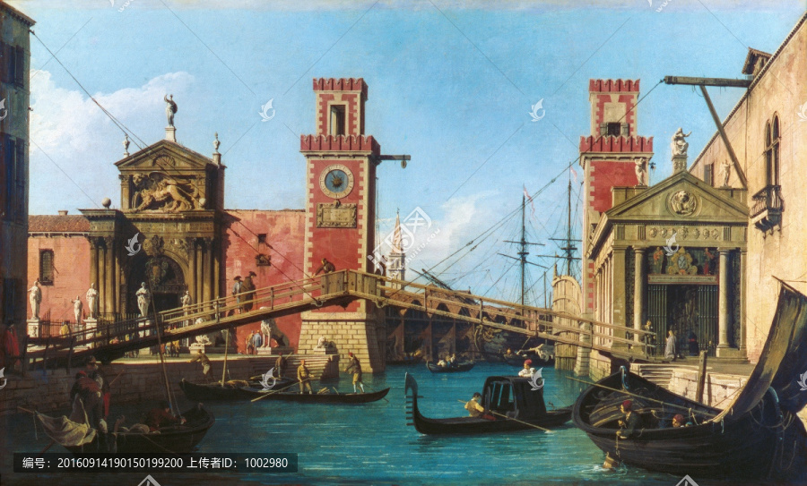 歐式風景油畫