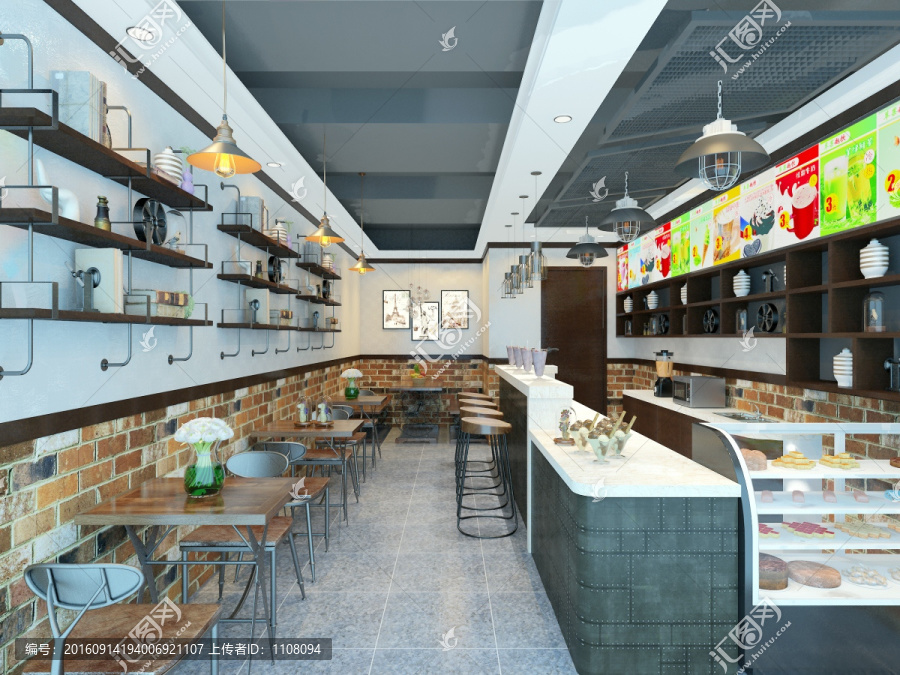 奶茶店效果圖