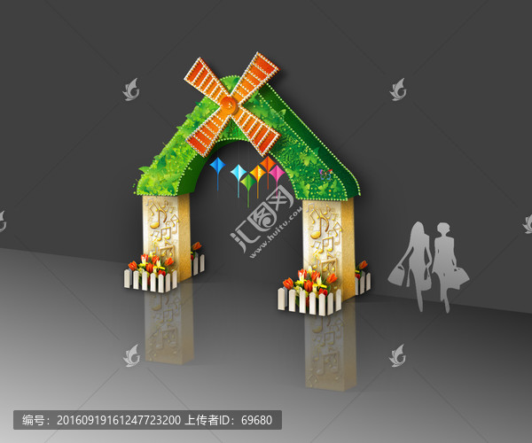 春節(jié)扶梯拱門