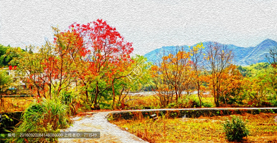 高清田野風(fēng)景油畫(huà)