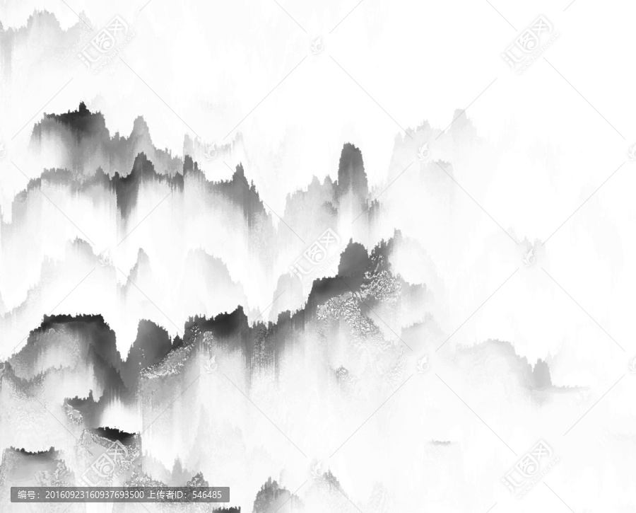 水墨黃山,合層
