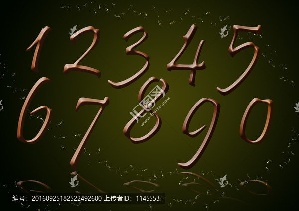 巧克力特效數(shù)字01