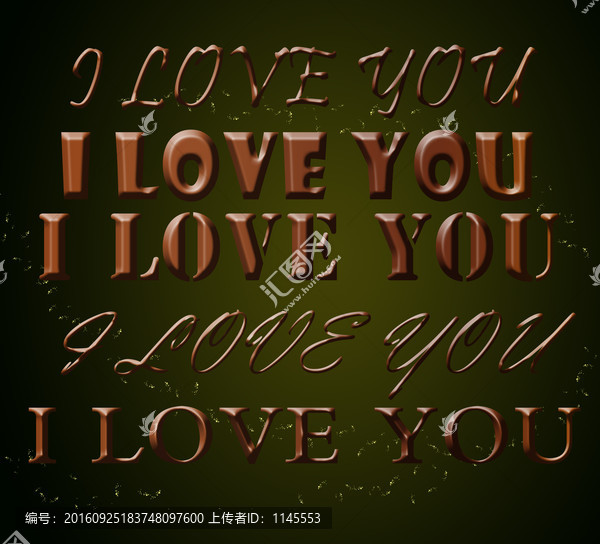 巧克力特效I,LOVE,YOU
