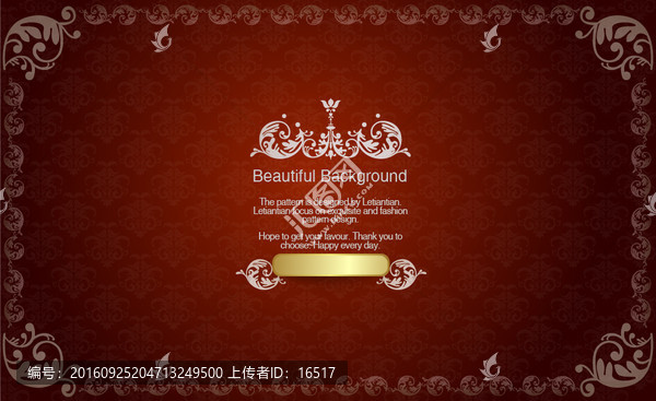 歐式花紋,卡片