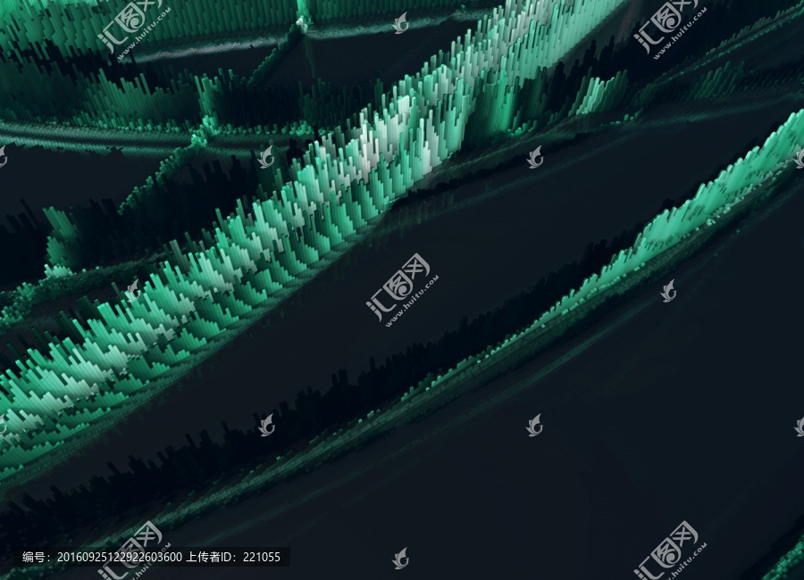 三維針狀圖形組成的藝術(shù)圖案