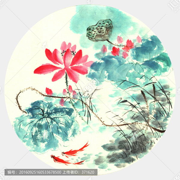 水墨荷花繪畫(huà)素材