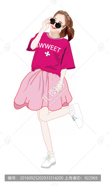 女孩,時(shí)尚女孩,女孩插畫