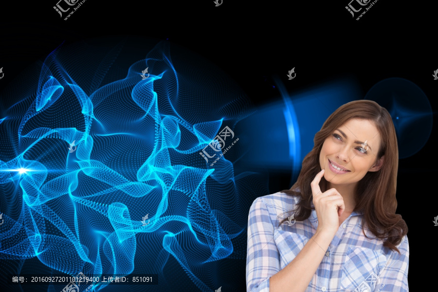 微笑的女人的復(fù)合形象
