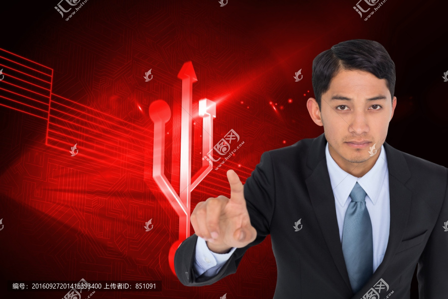不茍言笑的商人指向復(fù)合圖像