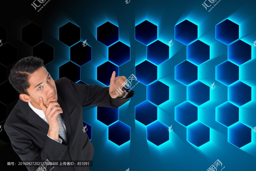 深思熟慮的商人指向復(fù)合形象