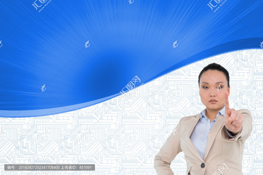 商人伸出手指的復(fù)合形象
