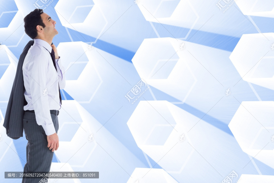 微笑商人站的復合形象