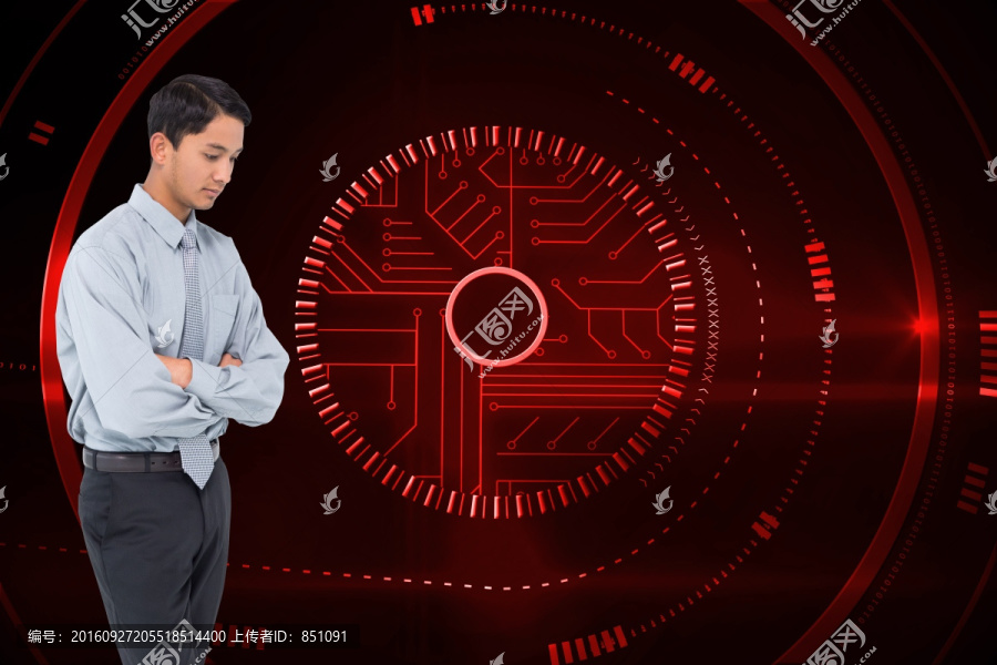 商人雙手抱胸的復(fù)合形象