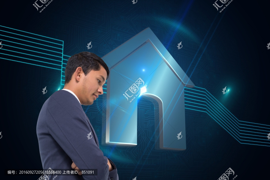 商人雙手抱胸的復合形象