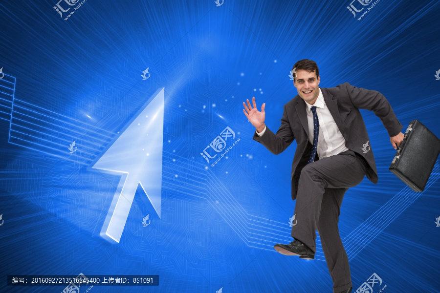 奔跑的商人的復合形象