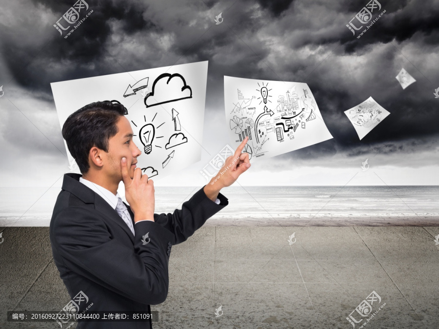 深思熟慮的商人的復(fù)合形象