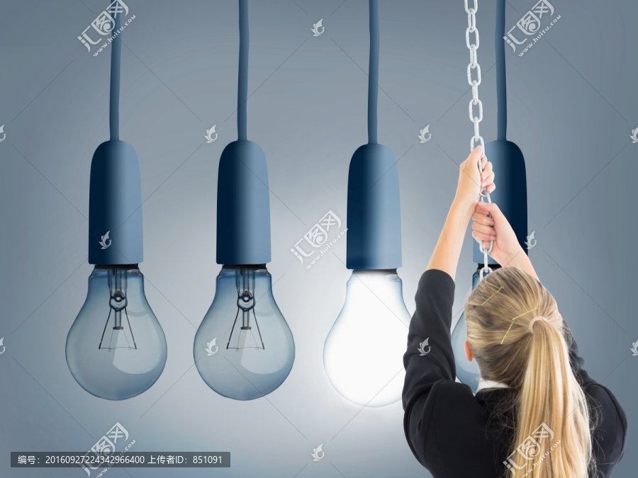 金發(fā)女商人拉鏈復(fù)合圖像