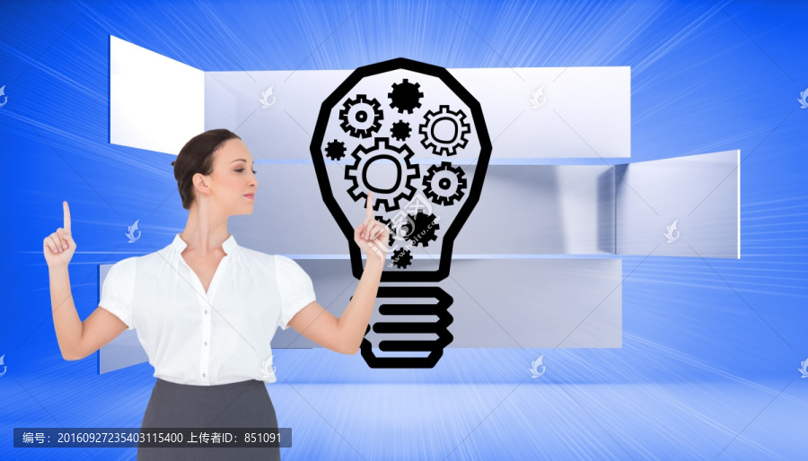 商人做著手勢的復(fù)合形象