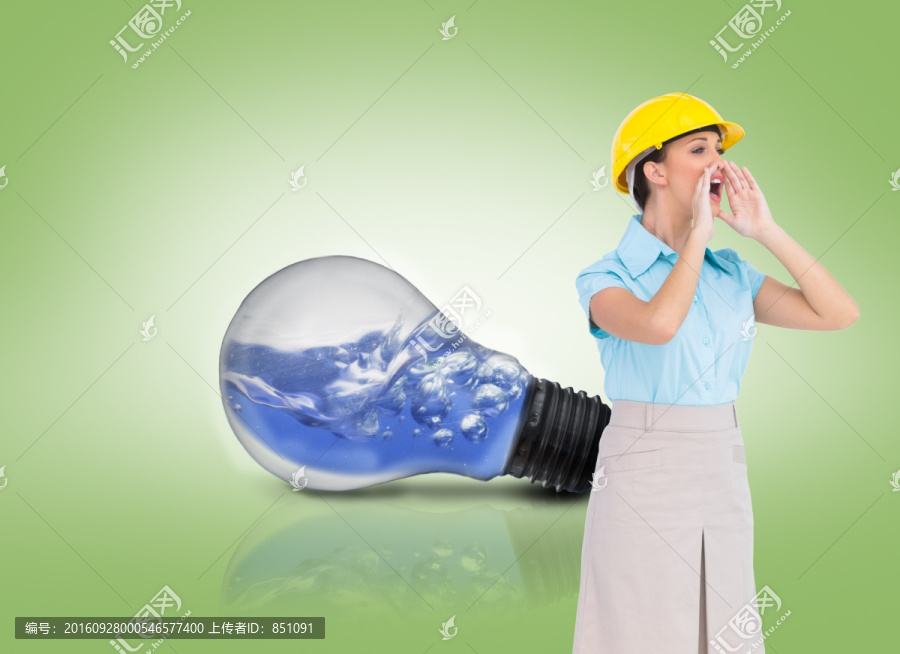 建筑師張嘴呼喊的復(fù)合形象