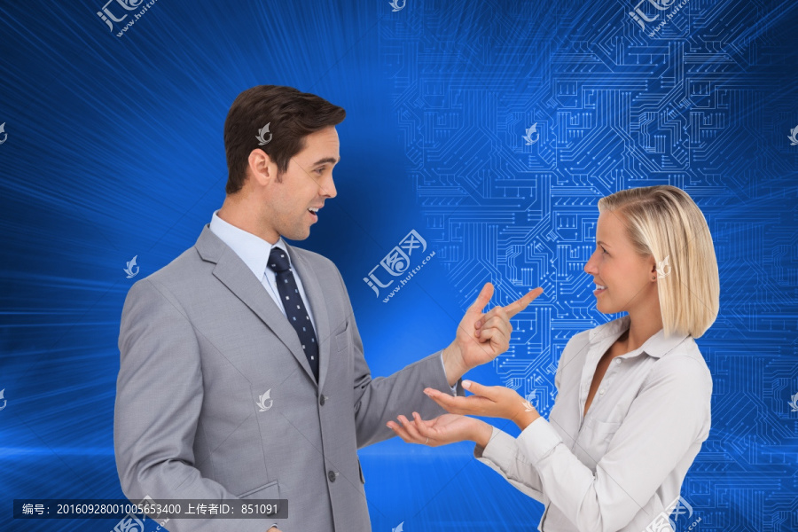 商人交談的復(fù)合形象