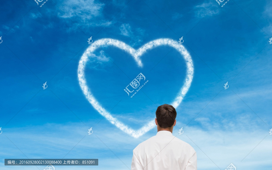 商人背對著鏡頭的復合形象