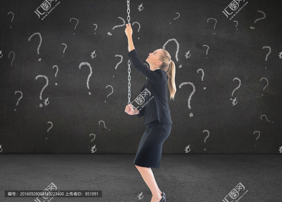 金發(fā)女商人拉鏈的復(fù)合圖像