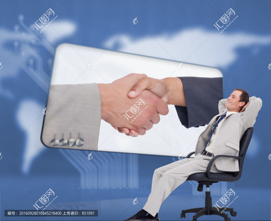 商人握手的復(fù)合形象