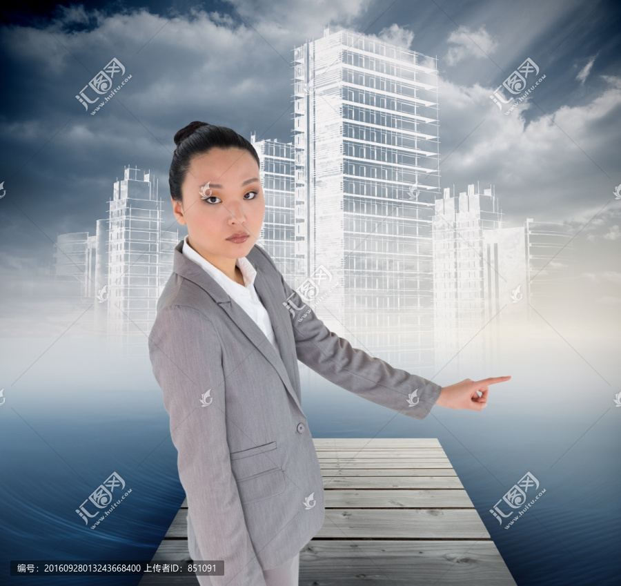 女商人指向復(fù)合圖像