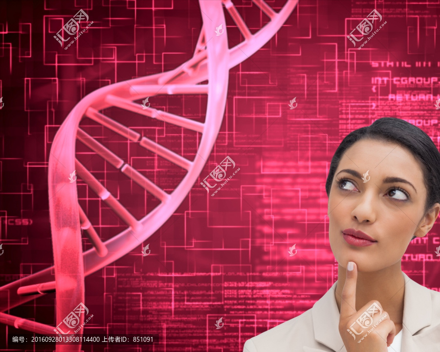 女商人思考的復(fù)合形象