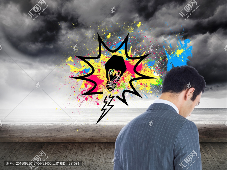 表情嚴(yán)肅的商人的復(fù)合圖像