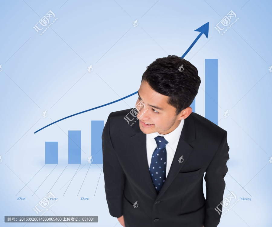 微笑亞洲商人的復(fù)合形象