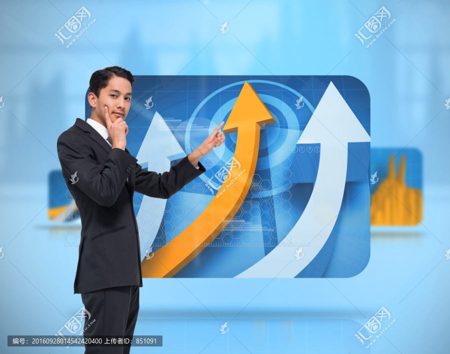 深思熟慮的亞洲商人的復(fù)合形象